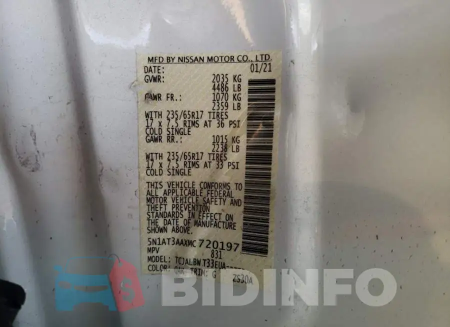 5N1AT3AAXMC720197 Photo# 13
