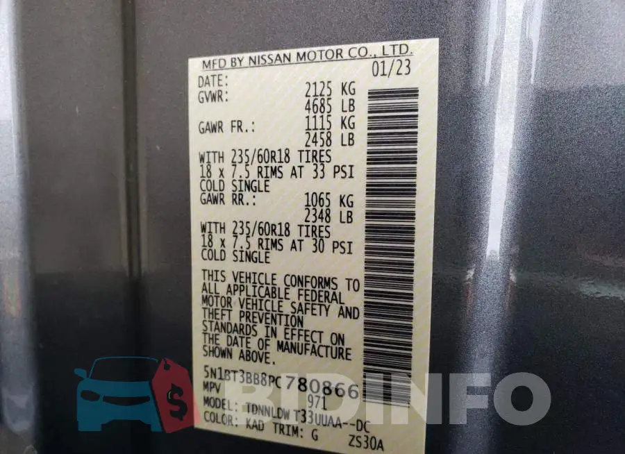 5N1BT3BB8PC780866 Photo# 13