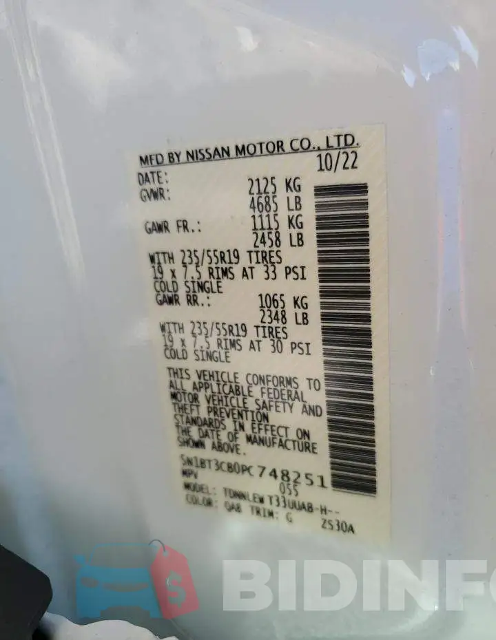 5N1BT3CB0PC748251 Photo# 13