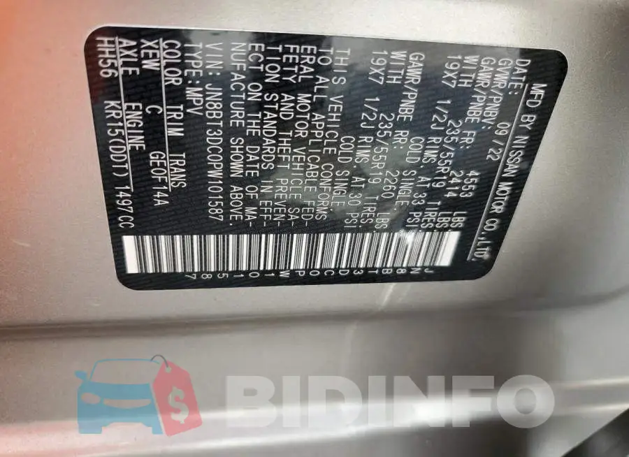 JN8BT3DC0PW101587 Photo# 13