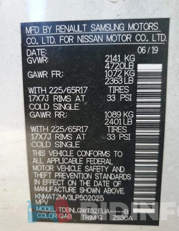 KNMAT2MV3LP502025 Photo# 14