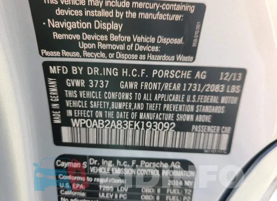 WP0AB2A83EK193092 Photo# 12