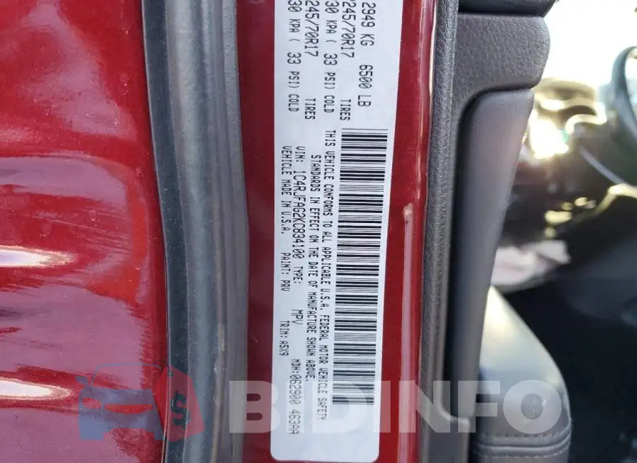 1C4RJFAG2KC834100 Photo# 13
