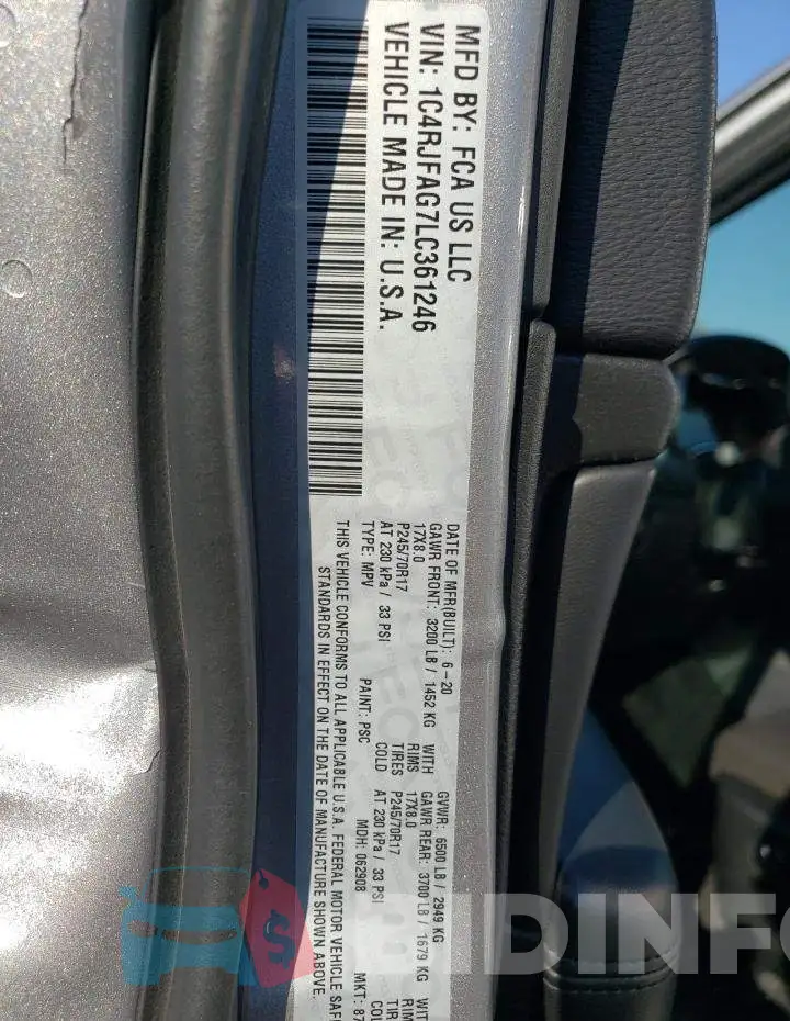 1C4RJFAG7LC361246 Photo# 13