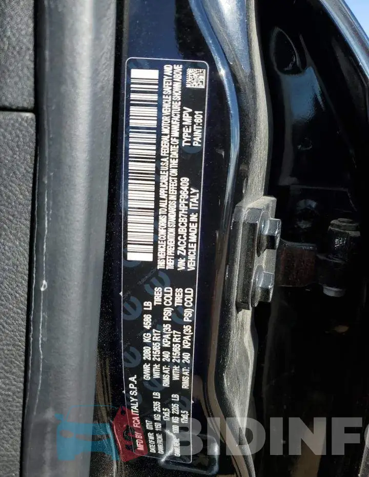 ZACCJBCB7HPF96409 Photo# 12