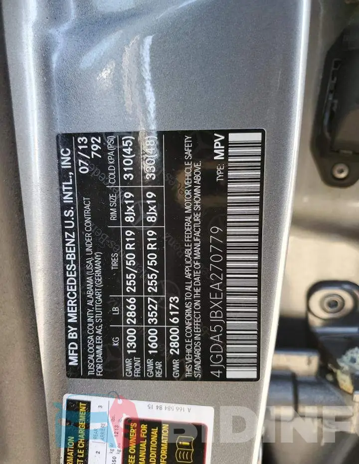 4JGDA5JBXEA270779 Photo# 12