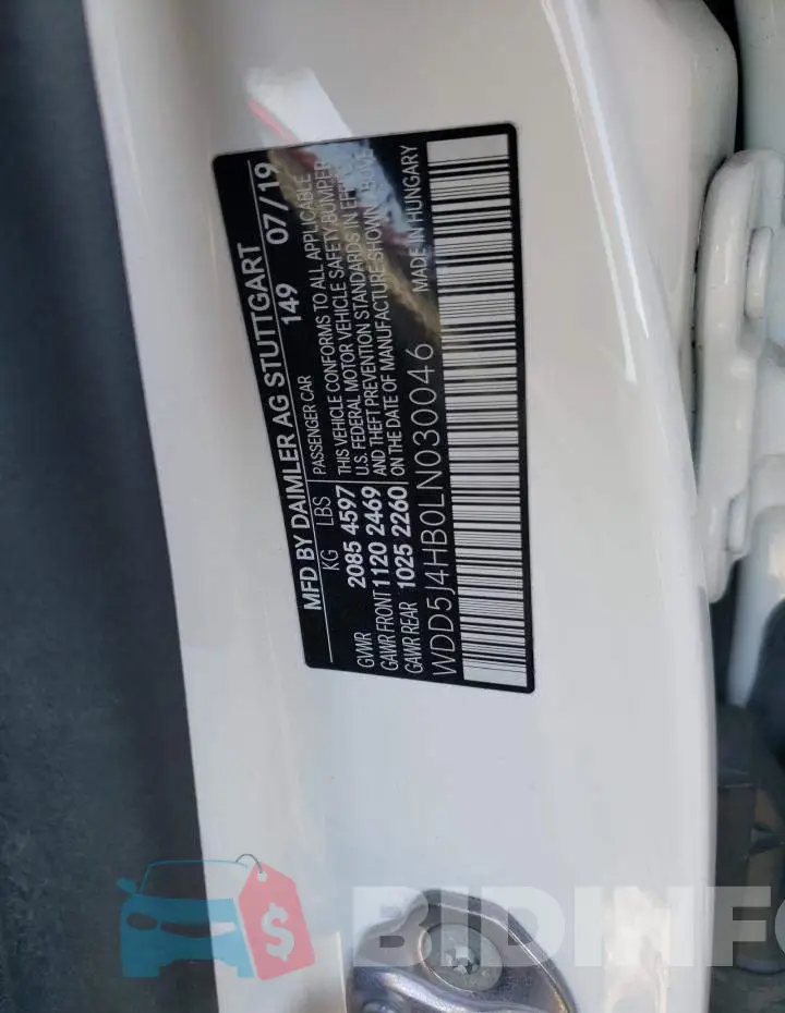 WDD5J4HB0LN030046 Photo# 12