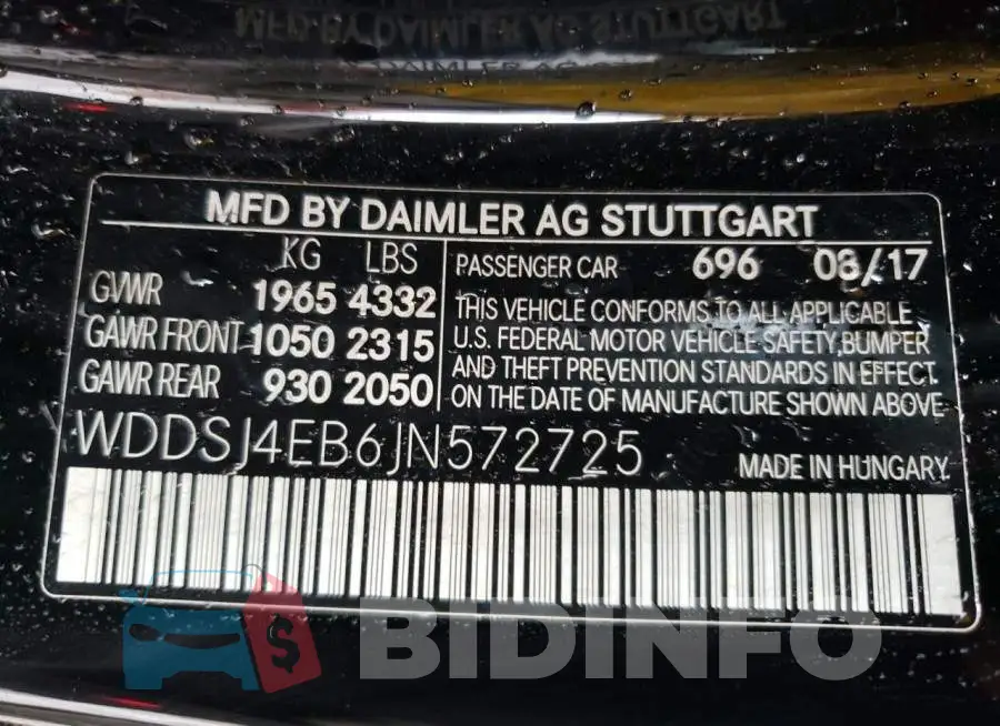 WDDSJ4EB6JN572725 Photo# 12