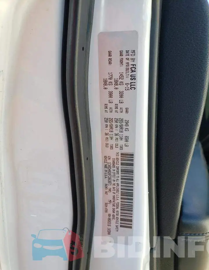 1C4RDHAGXFC863871 Photo# 14