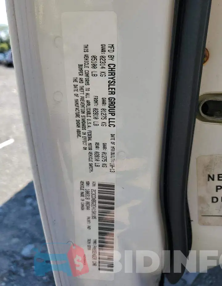 2C3CDXBG2EH150185 Photo# 13