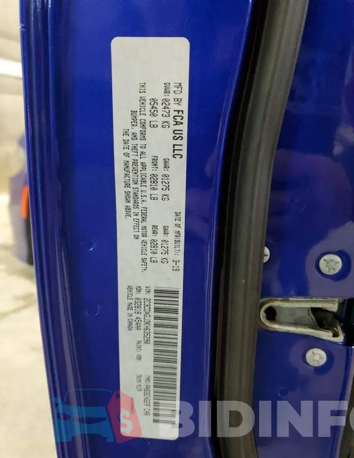 2C3CDXGJ3KH635290 Photo# 12