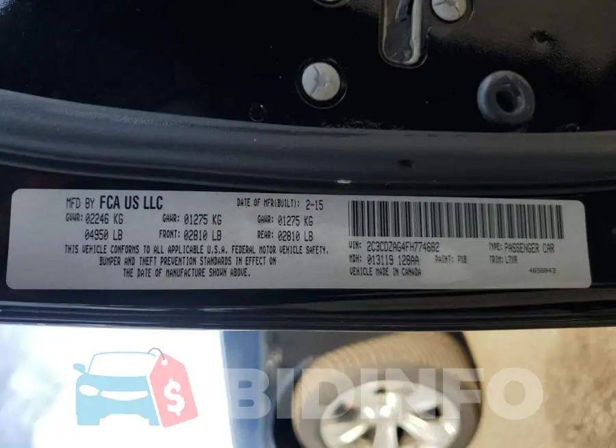 2C3CDZAG4FH774682 Photo# 12