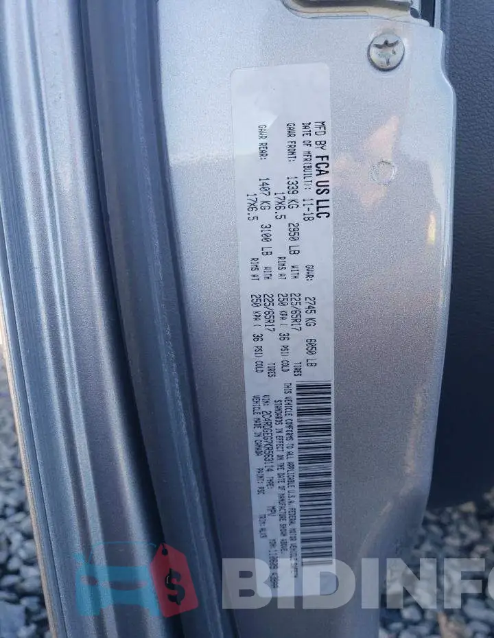 2C4RDGEG7KR563114 Photo# 14