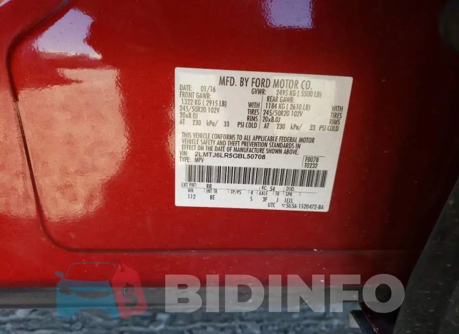 2LMTJ6LR5GBL50708 Photo# 12