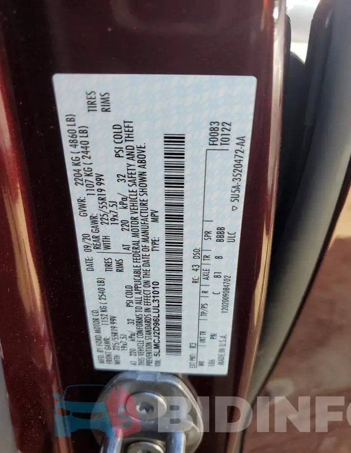 5LMCJ2D96LUL31010 Photo# 13