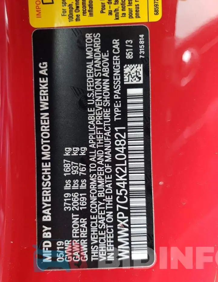 WMWXP7C54K2L04821 Photo# 12