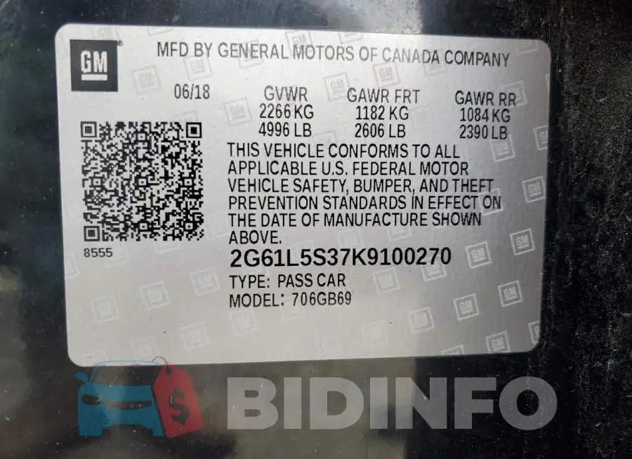 2G61L5S37K9100270 Photo# 12