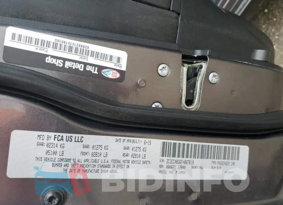 2C3CCABG6FH867819 Photo# 12