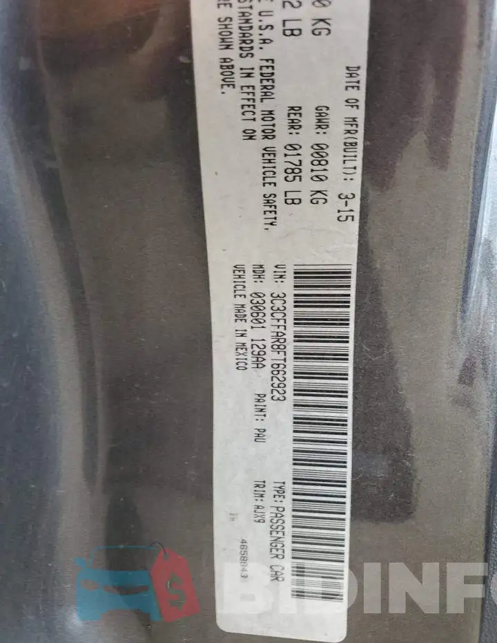 3C3CFFAR8FT662923 Photo# 12