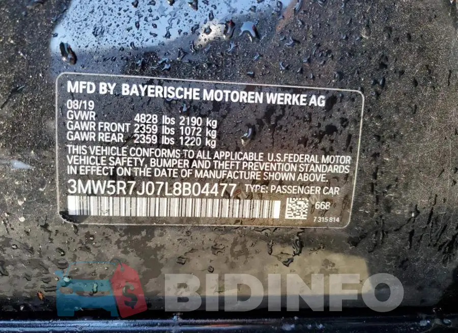 3MW5R7J07L8B04477 Photo# 12