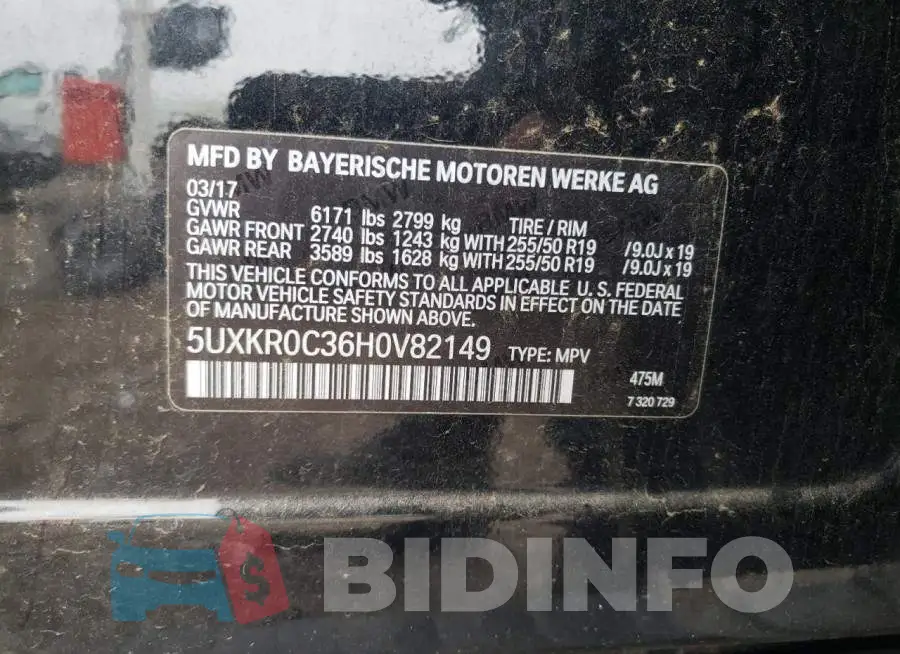 5UXKR0C36H0V82149 Photo# 13