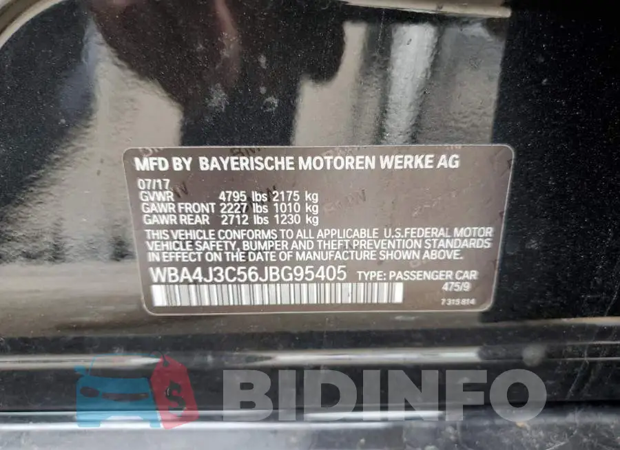 WBA4J3C56JBG95405 Photo# 12