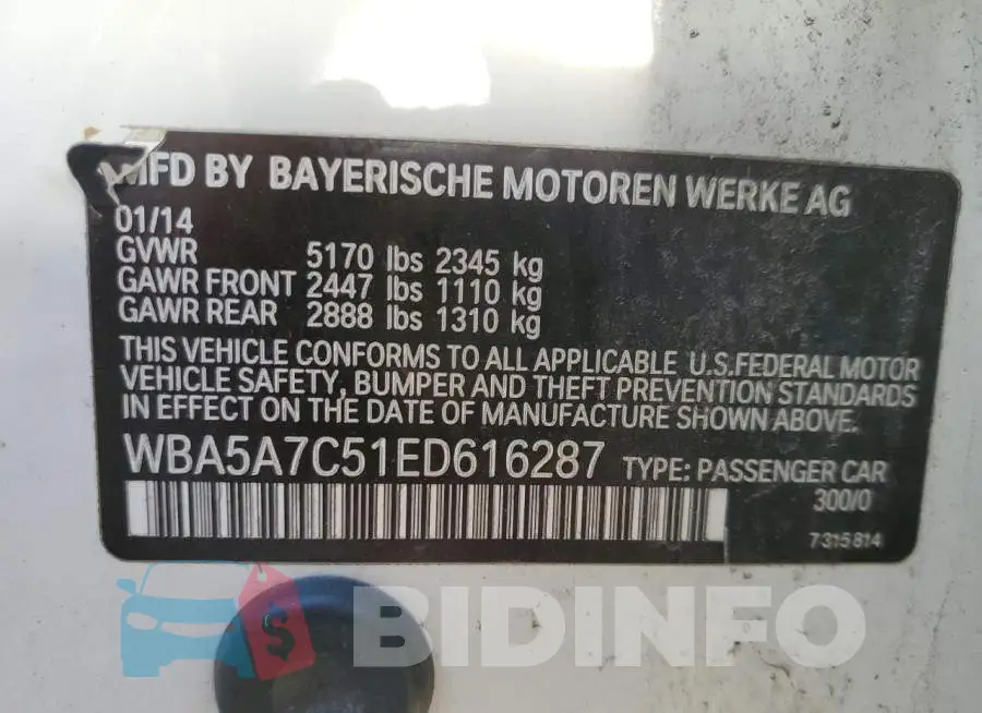 WBA5A7C51ED616287 Photo# 12