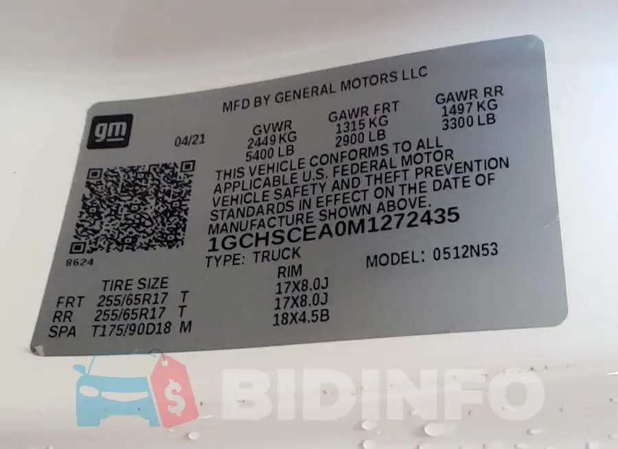 1GCHSCEA0M1272435 Photo# 12