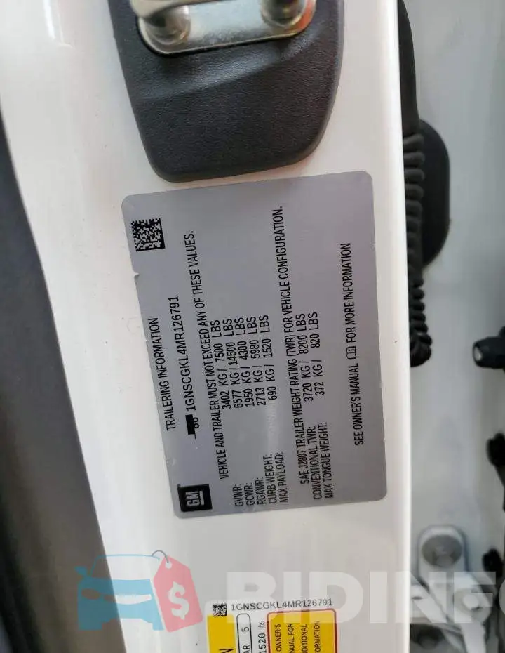 1GNSCGKL4MR126791 Photo# 13