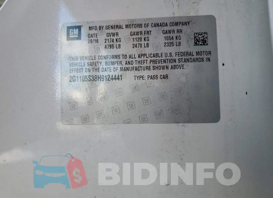 2G1105S38H9124441 Photo# 12