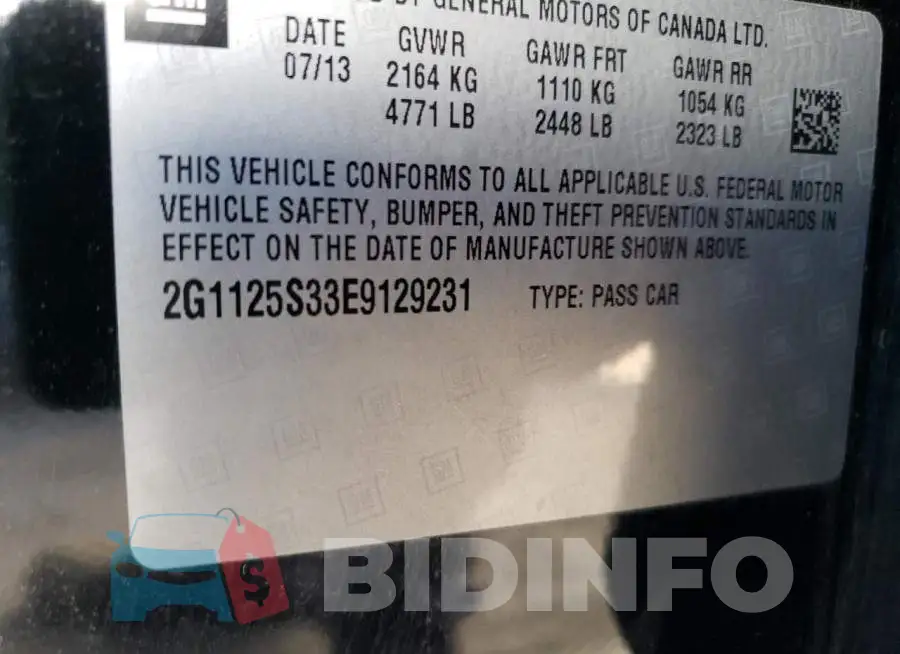 2G1125S33E9129231 Photo# 12