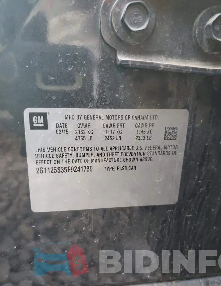 2G1125S35F9241739 Photo# 12