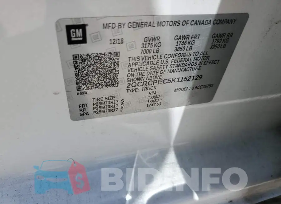 2GCRCPEC5K1152129 Photo# 13