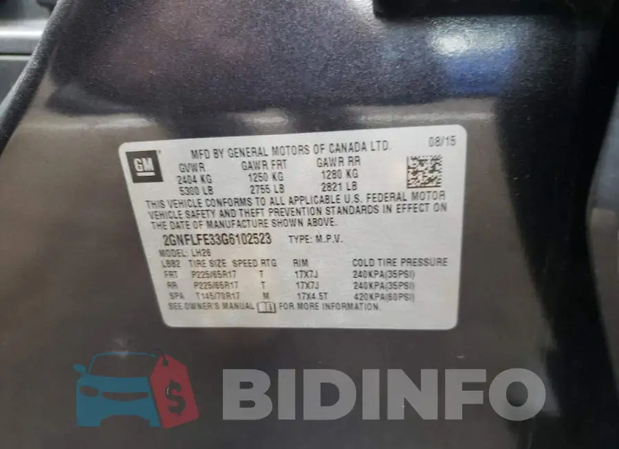 2GNFLFE33G6102523 Photo# 12