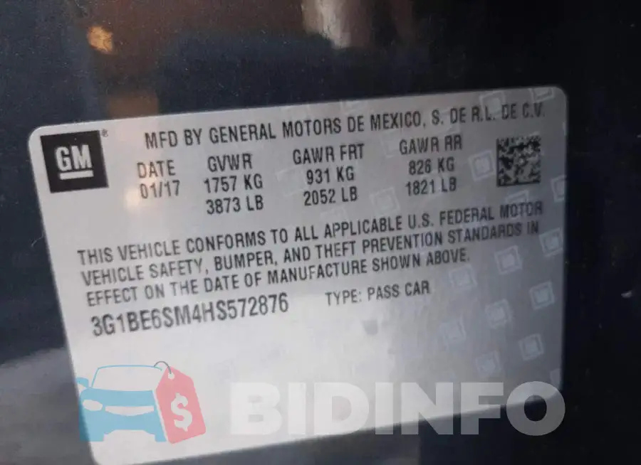 3G1BE6SM4HS572876 Photo# 12