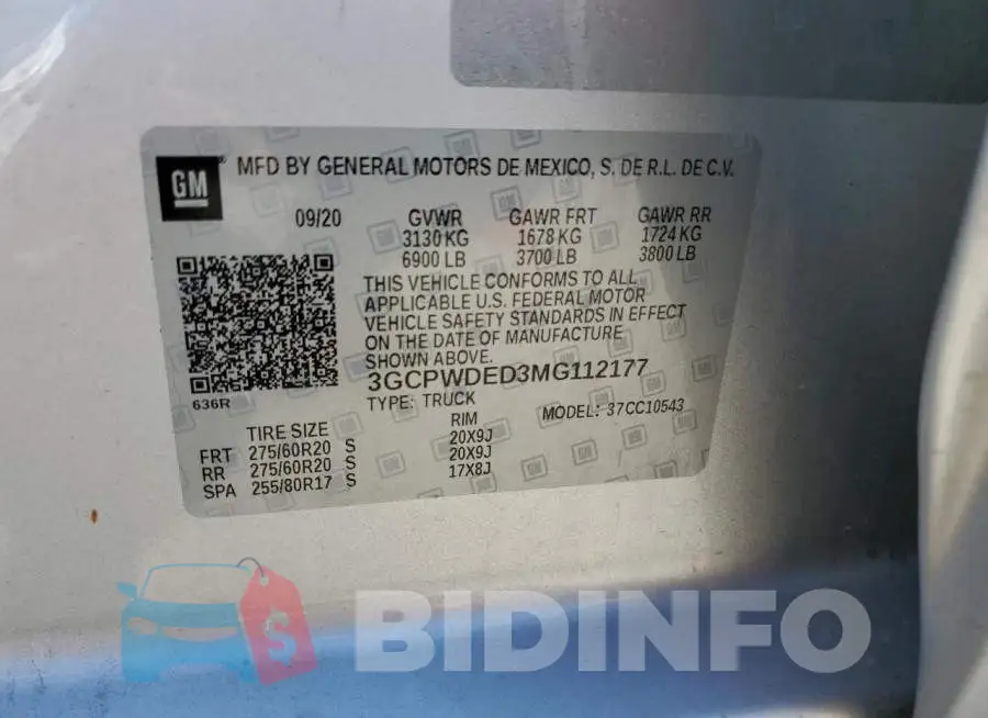 3GCPWDED3MG112177 Photo# 13