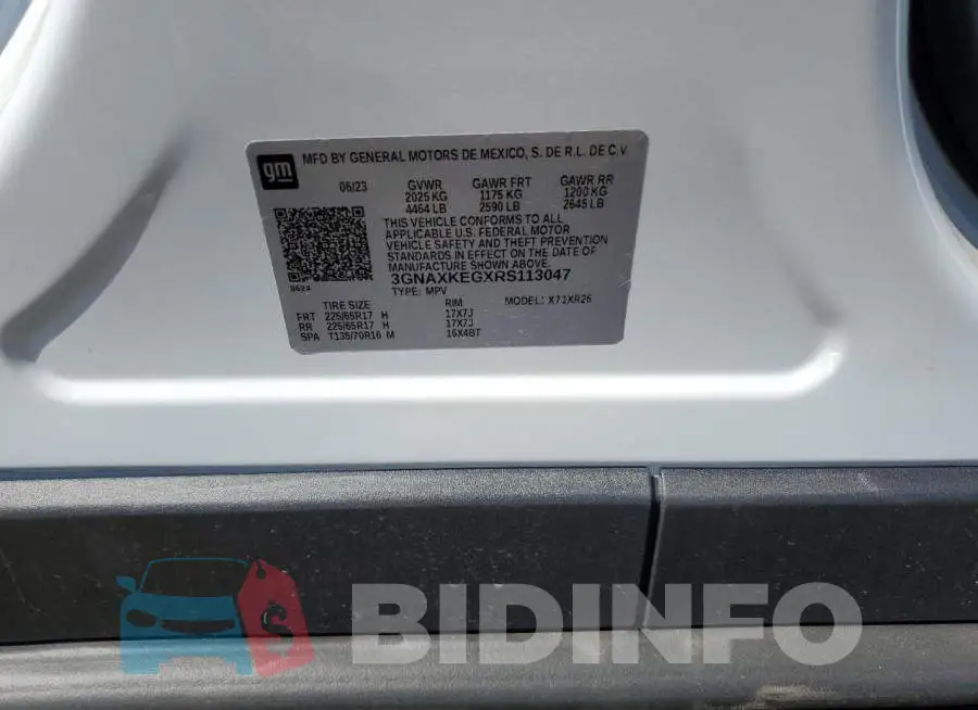 3GNAXKEGXRS113047 Photo# 13
