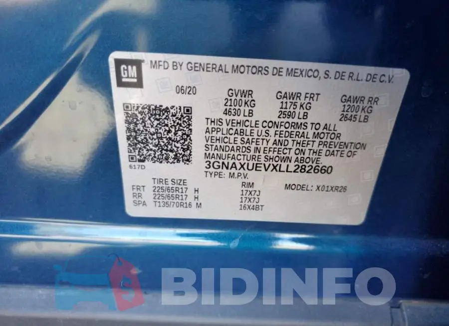 3GNAXUEVXLL282660 Photo# 12