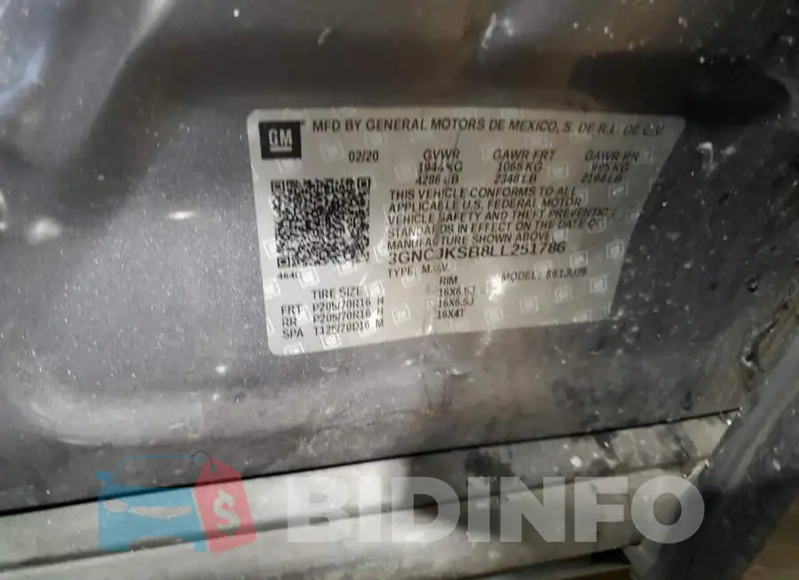 3GNCJKSB8LL251786 Photo# 12