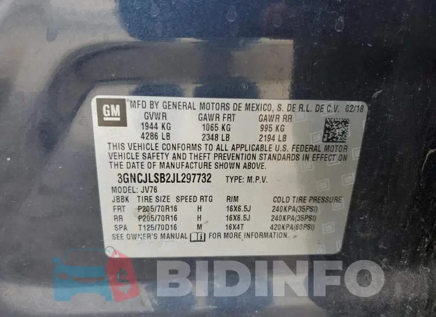 3GNCJLSB2JL297732 Photo# 12