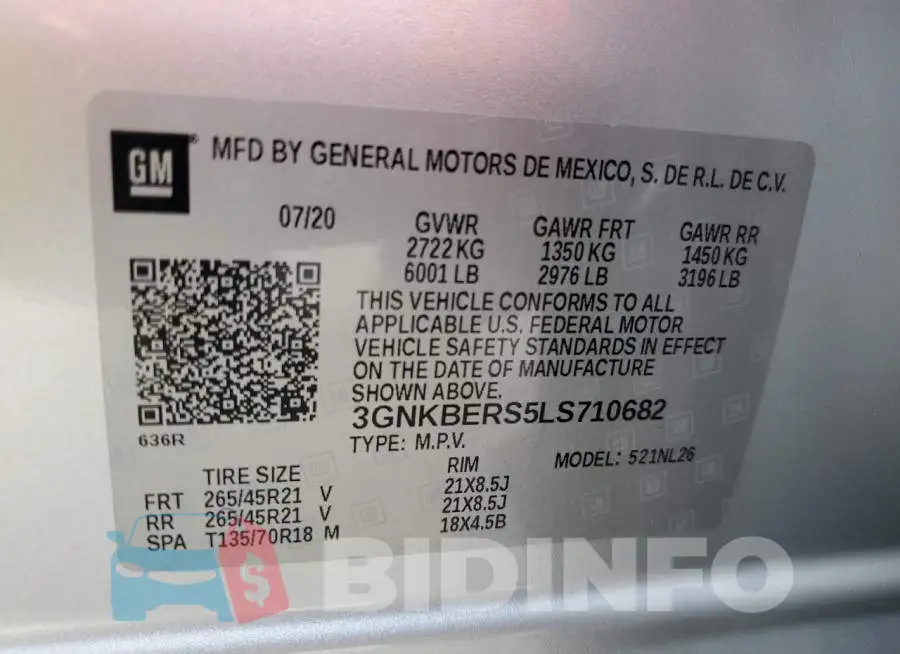 3GNKBERS5LS710682 Photo# 12