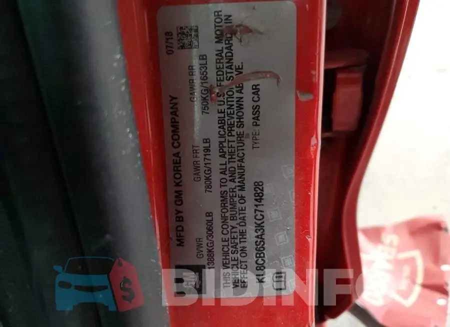 KL8CB6SA3KC714828 Photo# 12
