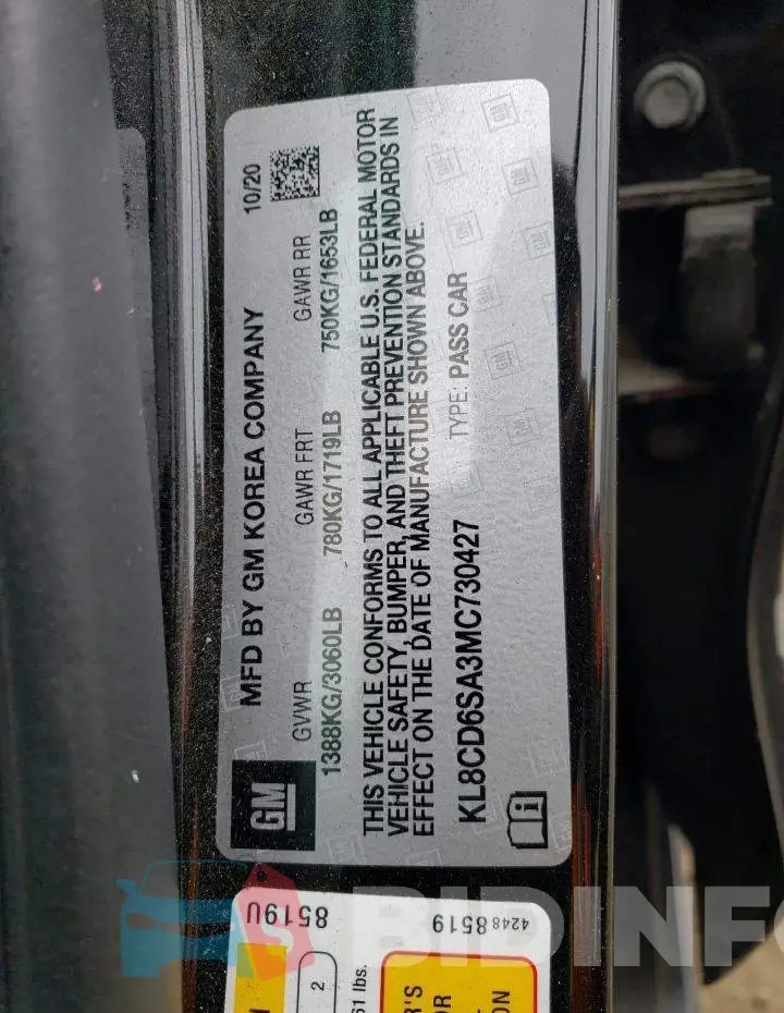 KL8CD6SA3MC730427 Photo# 13