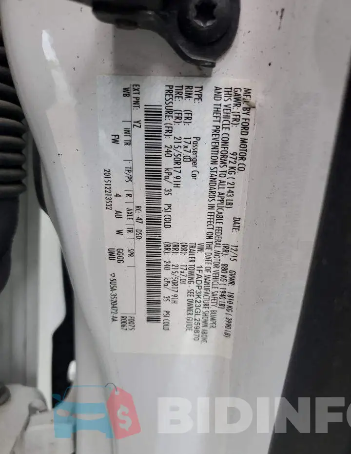 1FADP3K23GL259870 Photo# 13