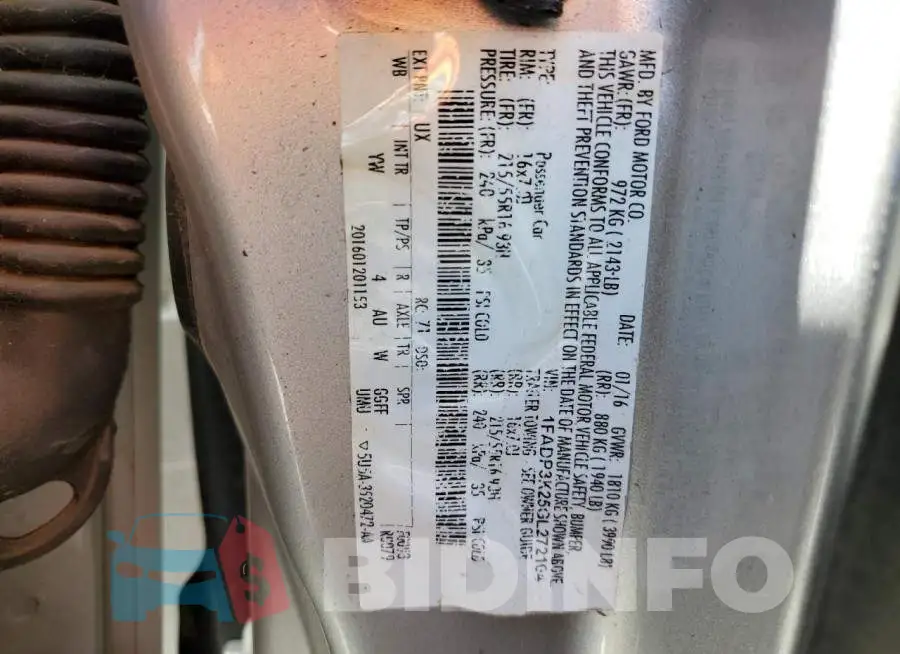 1FADP3K25GL272104 Photo# 12