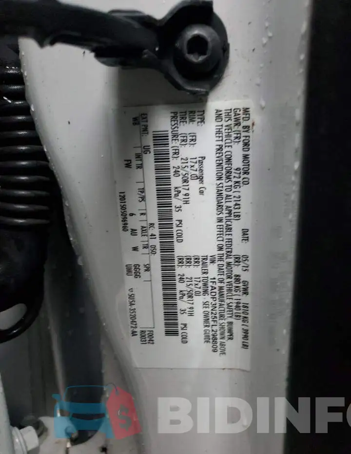 1FADP3N25FL298809 Photo# 13