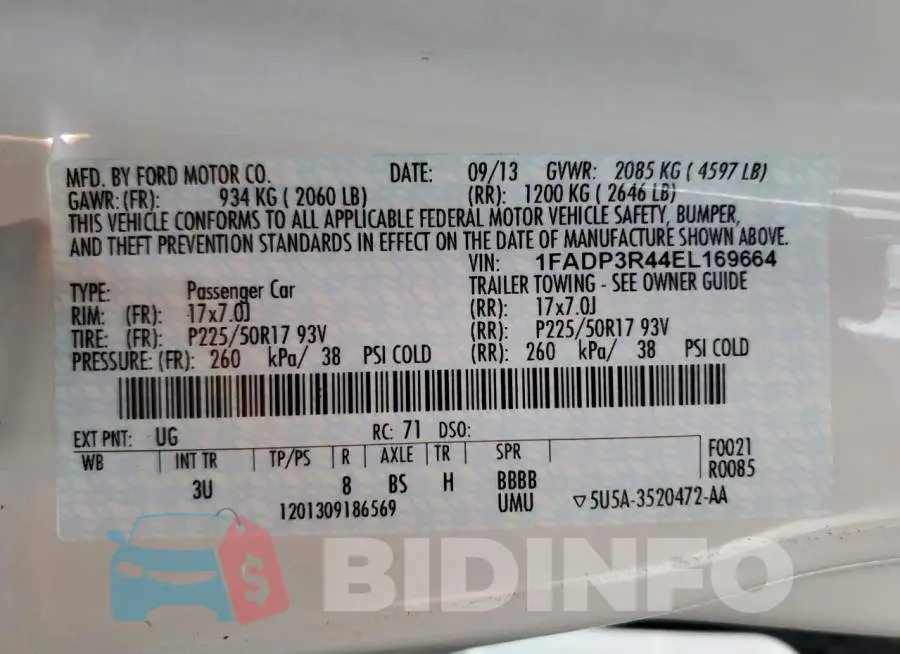 1FADP3R44EL169664 Photo# 12