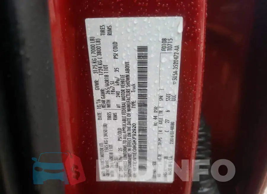 1FTEW1EG9GKF92920 Photo# 12