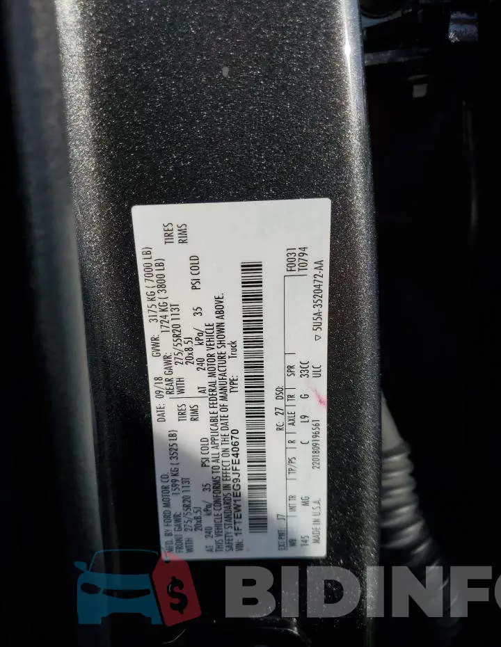1FTEW1EG9JFE40670 Photo# 12