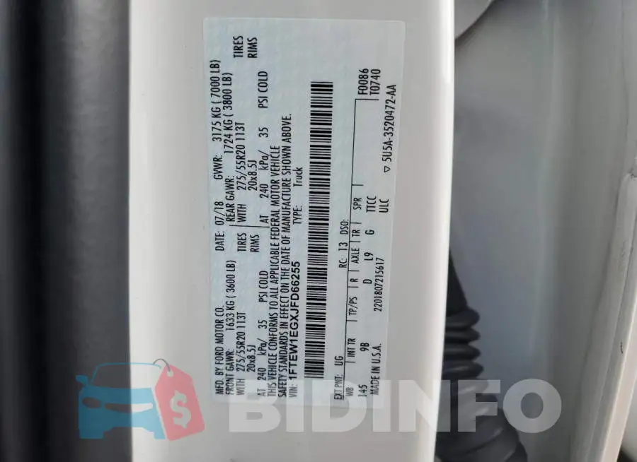 1FTEW1EGXJFD66255 Photo# 12